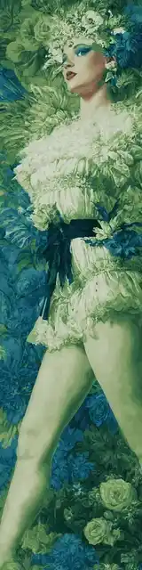 Free angel bookmark featuring a posing vintage angel